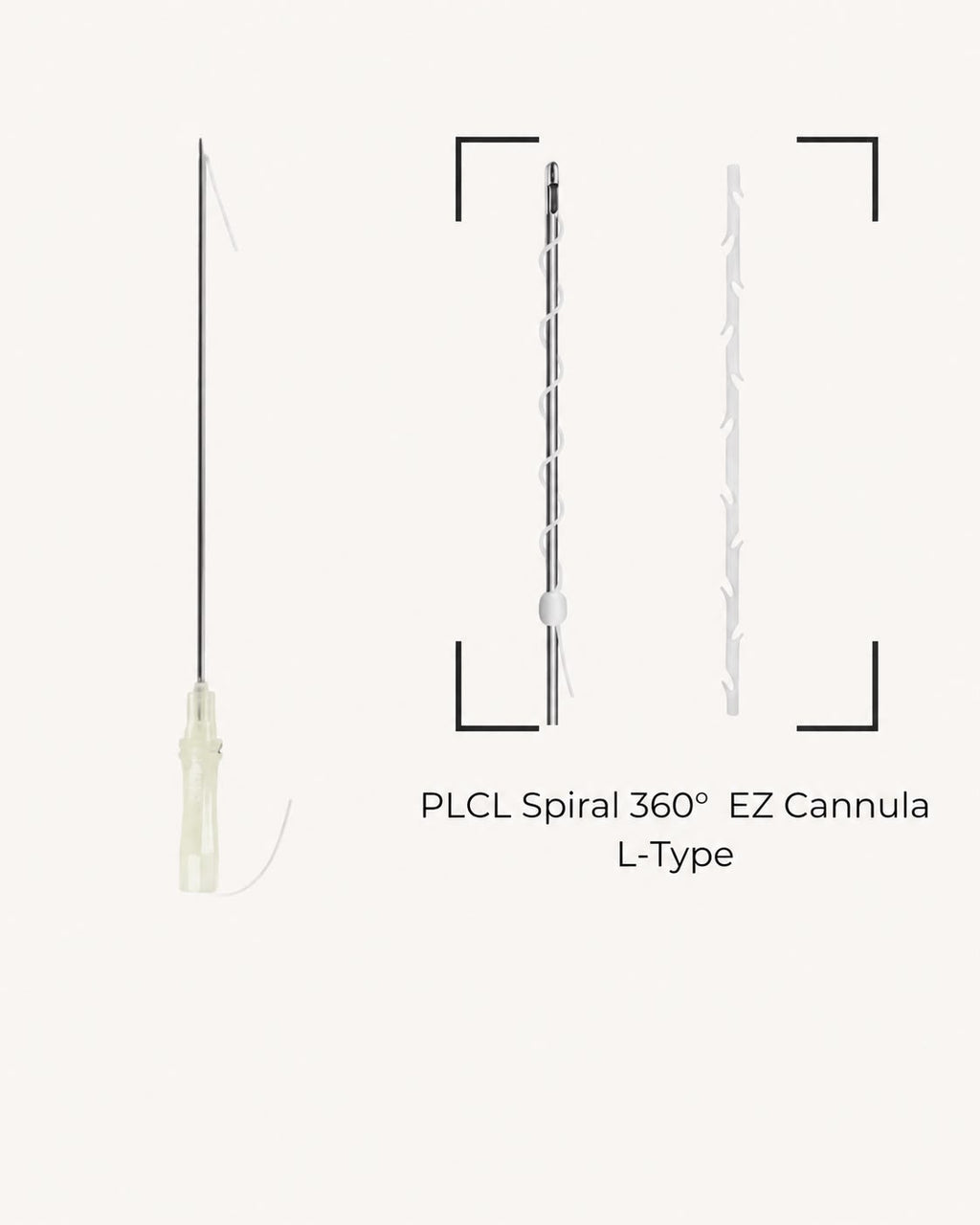 PLCL Spiral 360 Gr. EZ Cannula L type 19G 100/180 mm in VE a' 8 Stück