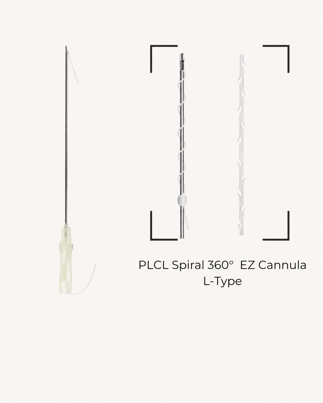 PLCL Spiral 360 Gr. EZ Cannula L type 19G 100/180 mm in VE a' 8 Stück