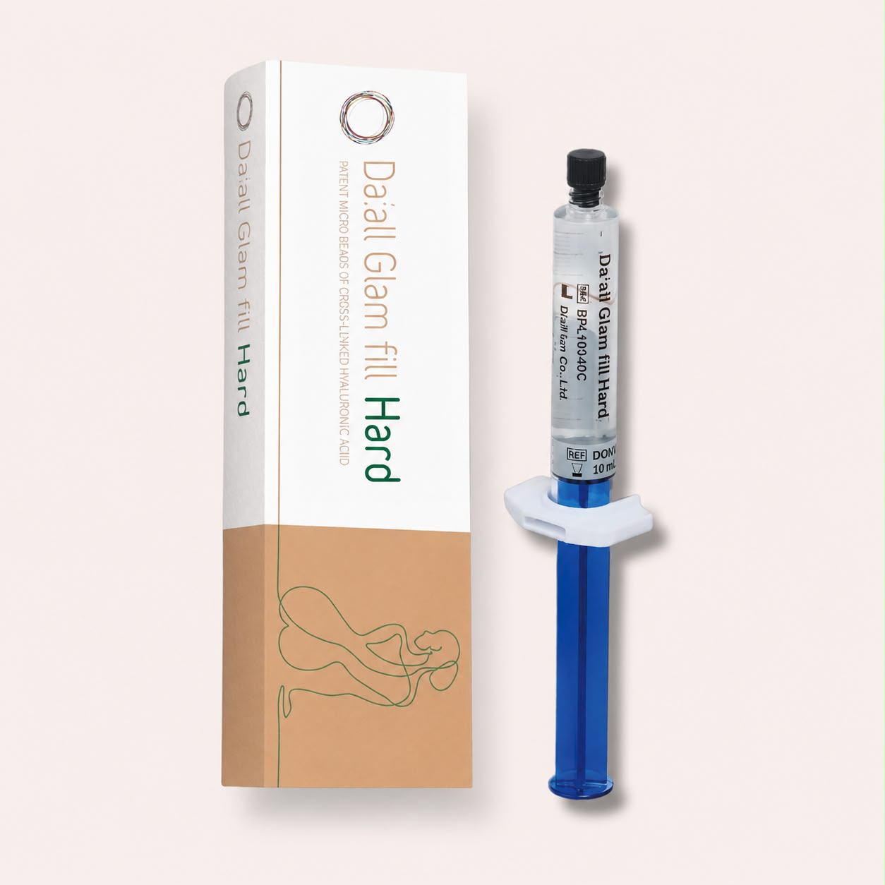 Da:all Glam Fill Hard, Karton und Fertigspritze